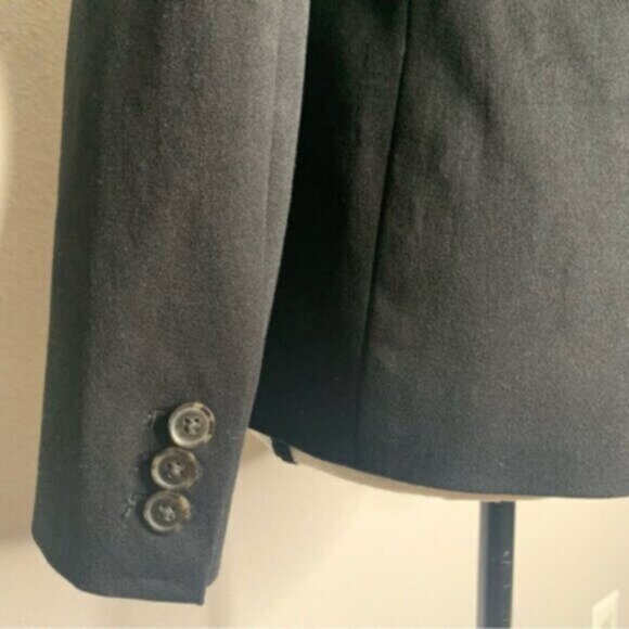 J. Crew Black Devon Bi-Stretch Cotton Blend Double Breasted Blazer - Picture 13 of 17